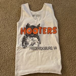 Hooters Kids Tank Top in White and Orange
